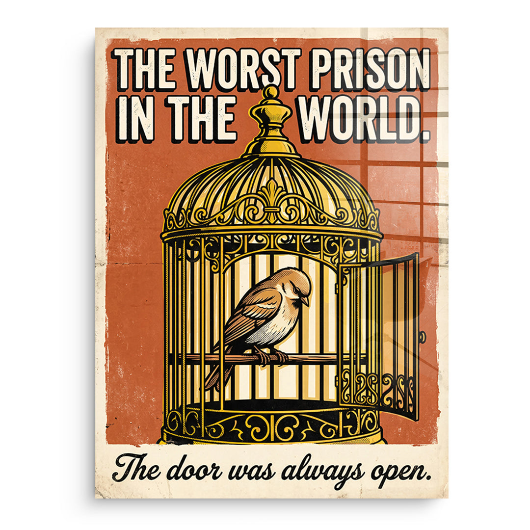 DOTCOMCANVAS Acrylglasbild The Worst Prison In The World ohne Rahmen