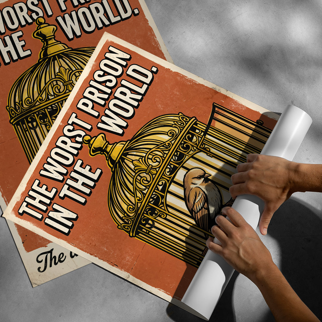 Aufgerolltes Poster The Worst Prison In The World
