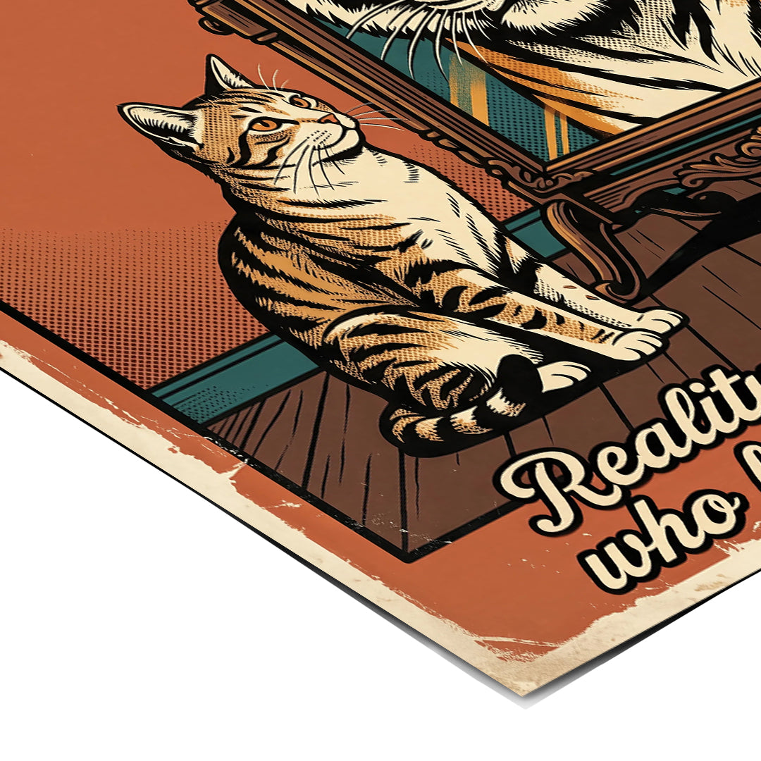 Eckdetail des Posters Be Delusional