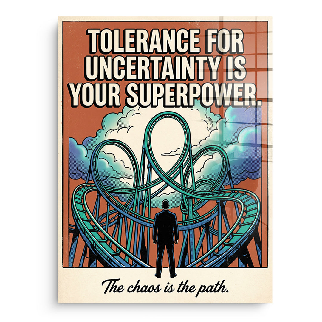 DOTCOMCANVAS Acrylglasbild Tolerance For Uncertainty ohne Rahmen