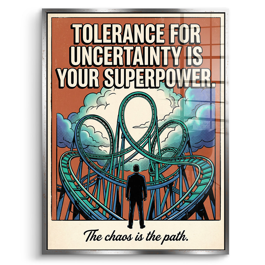 DOTCOMCANVAS Acrylglasbild Tolerance For Uncertainty im silbernen Premium-Rahmen