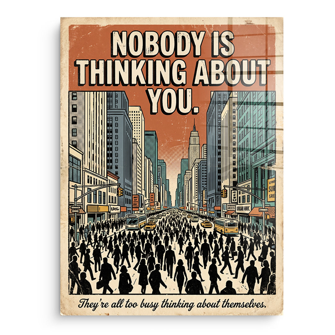 DOTCOMCANVAS Acrylglasbild Nobody Is Thinking About You ohne Rahmen