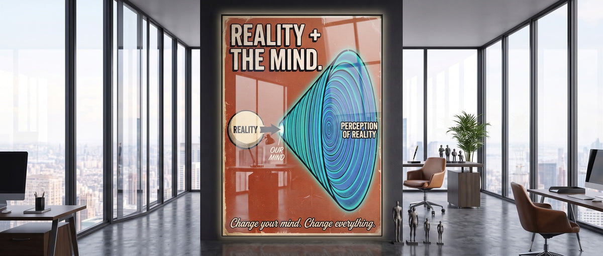 Acrylglasbild Reality + The Mind Website Banner