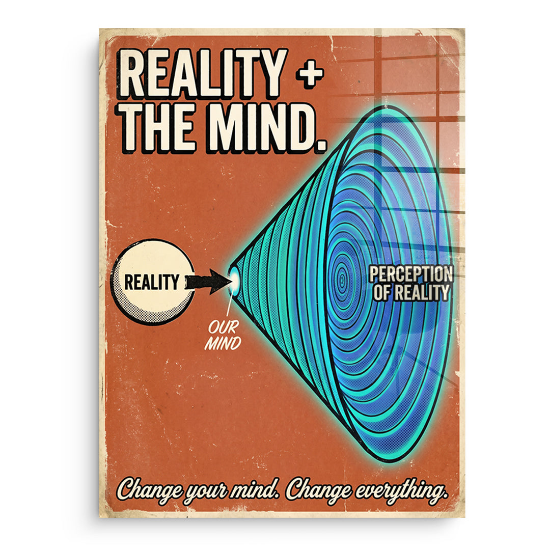 DOTCOMCANVAS Acrylglasbild Reality + The Mind ohne Rahmen