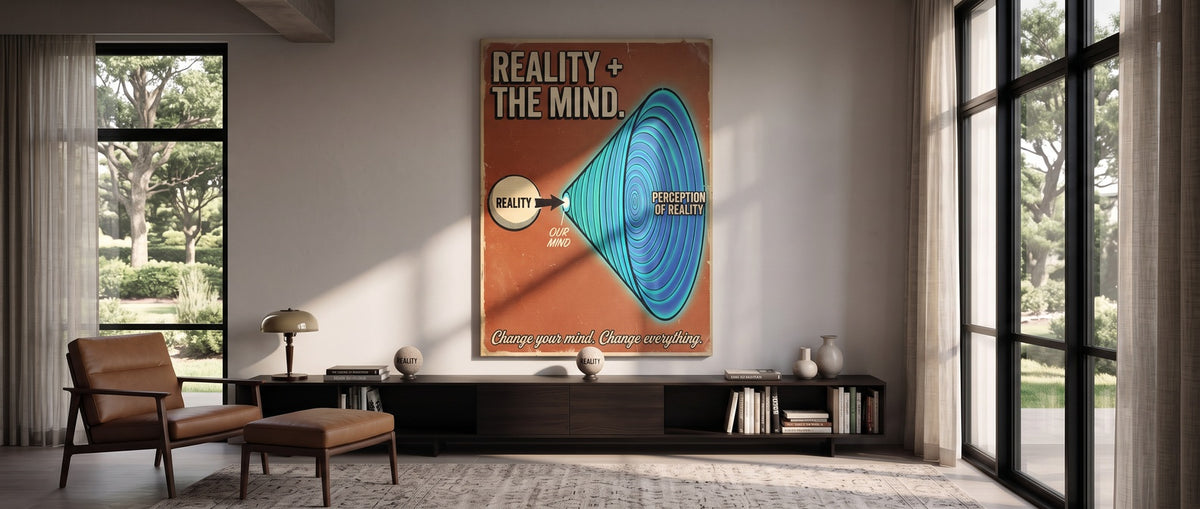 Leinwandbild Reality + The Mind Website Banner