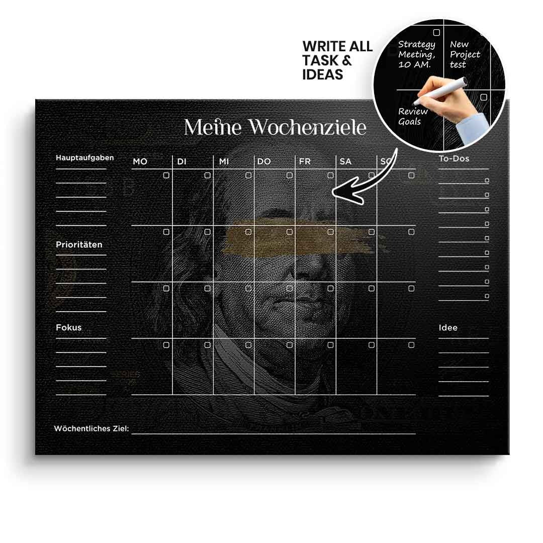 DOTCOMCANVAS Leinwandbild Success Planner 1.0 (Deutsch) ohne Rahmen