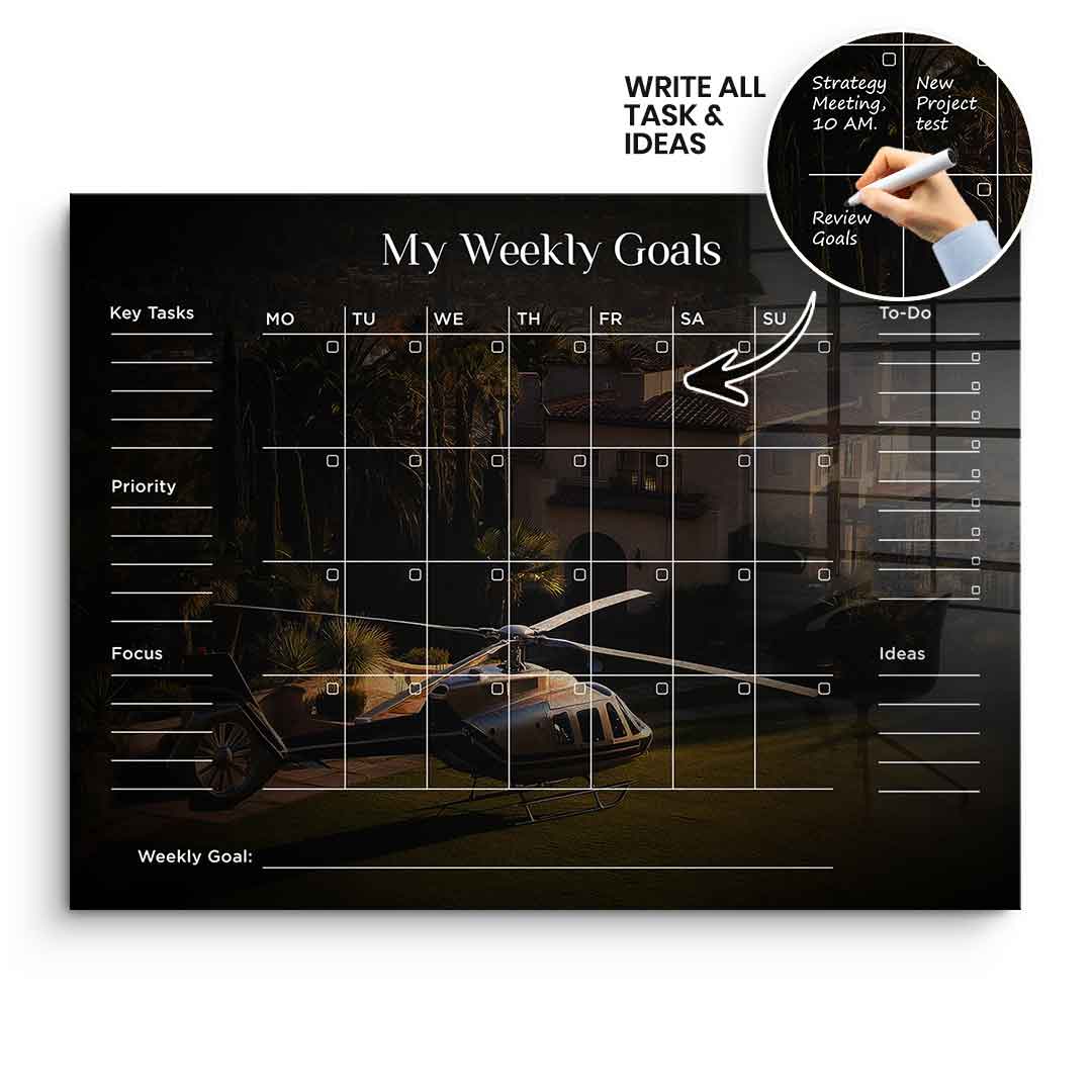 DOTCOMCANVAS Acrylglasbild Success Planner 2.0 (Englisch) ohne Rahmen