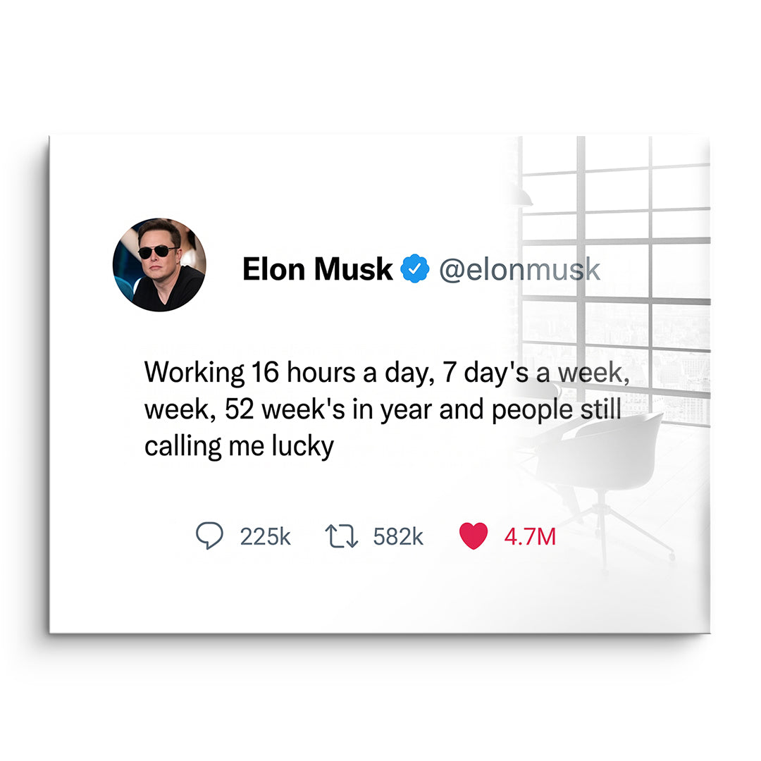 DOTCOMCANVAS Acrylglasbild Twite Elon Musk ohne Rahmen