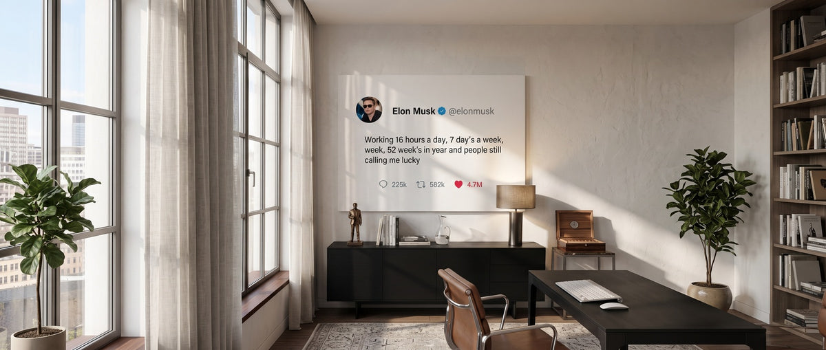 Leinwandbild Twite – Elon Musk Website Banner