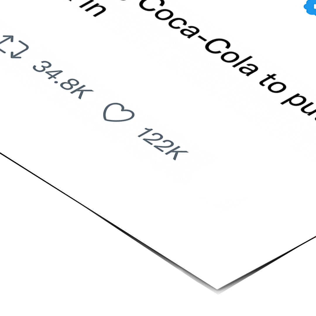Eckdetail des Posters Twite Pablo Escobar