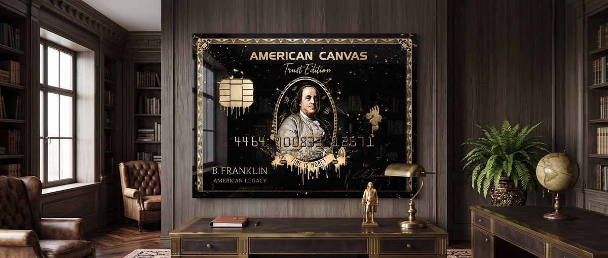 Acrylglasbild Royal American Canvas – Benjamin Franklin Website Banner