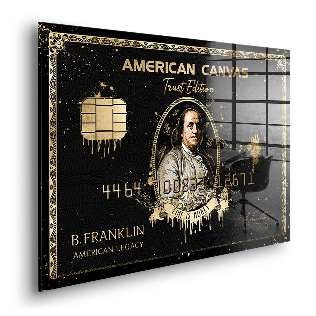 Seitenansicht des Acrylglasbilds Royal American Canvas Benjamin Franklin ohne Rahmen