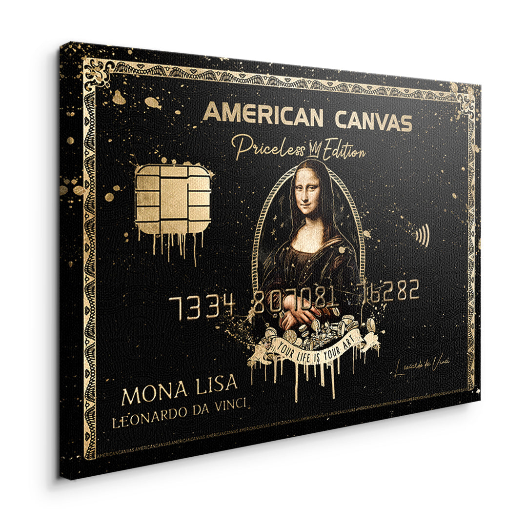 Seitenansicht des Leinwandbilds Royal American Canvas Mona Lisa ohne Rahmen