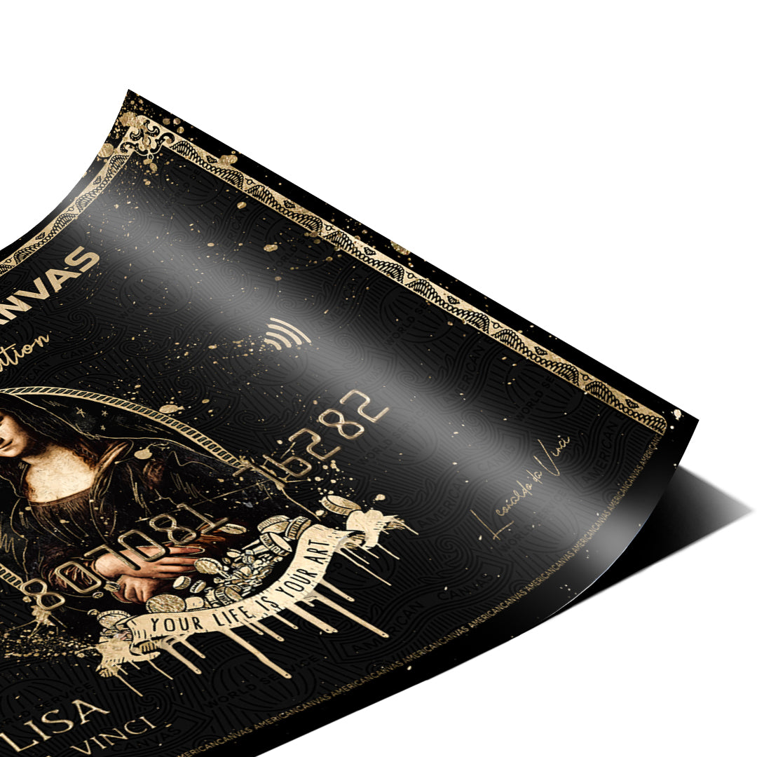 Eckdetail des Posters Royal American Canvas Mona Lisa