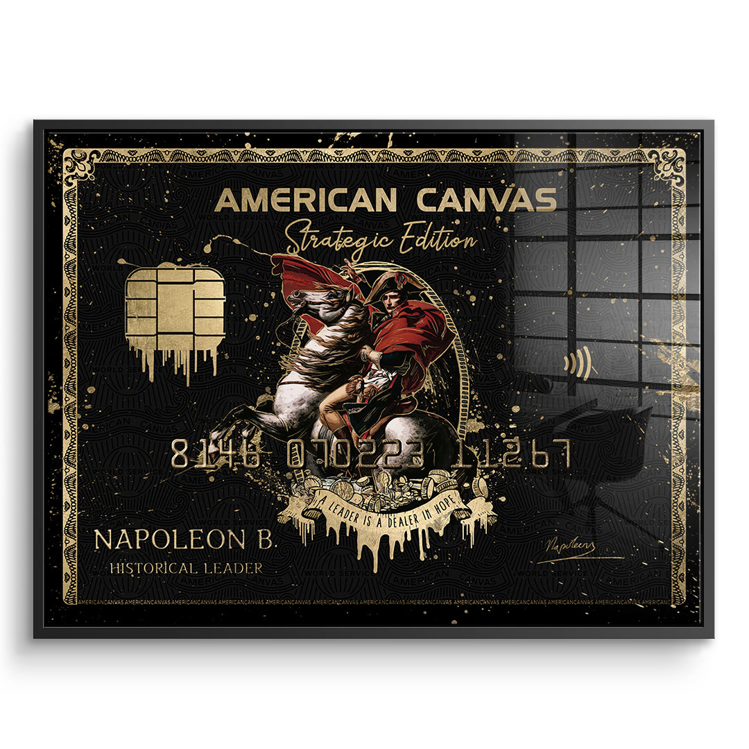 DOTCOMCANVAS Acrylglasbild Royal American Canvas Napoleon im schwarzen Premium-Rahmen