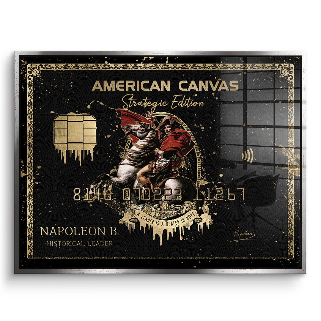 DOTCOMCANVAS Acrylglasbild Royal American Canvas Napoleon im silbernen Premium-Rahmen