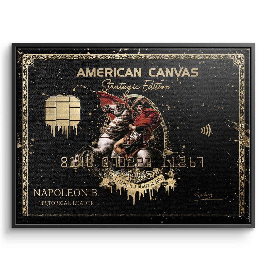 DOTCOMCANVAS Leinwandbild Royal American Canvas Napoleon im schwarzen Premium-Rahmen