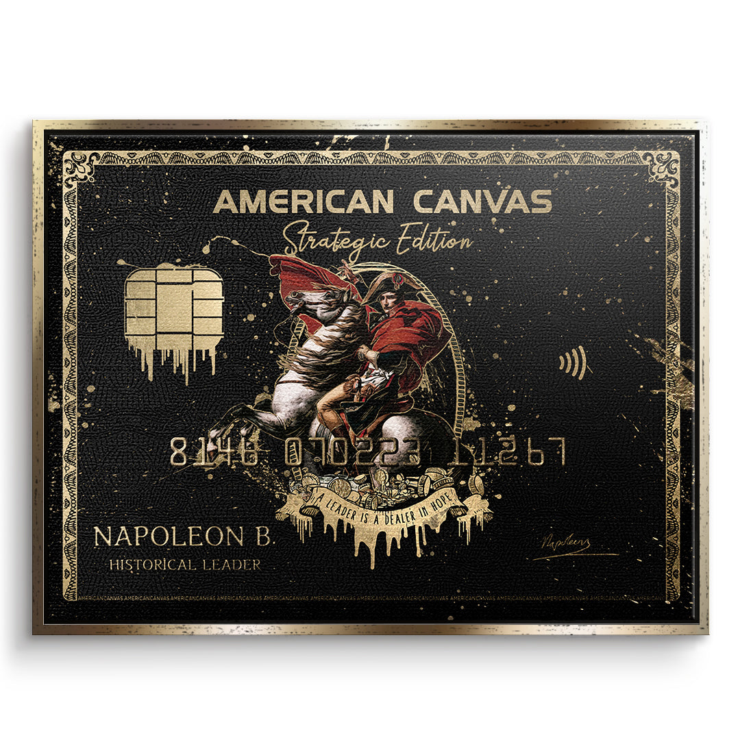 DOTCOMCANVAS Leinwandbild Royal American Canvas Napoleon im goldenen Premium-Rahmen