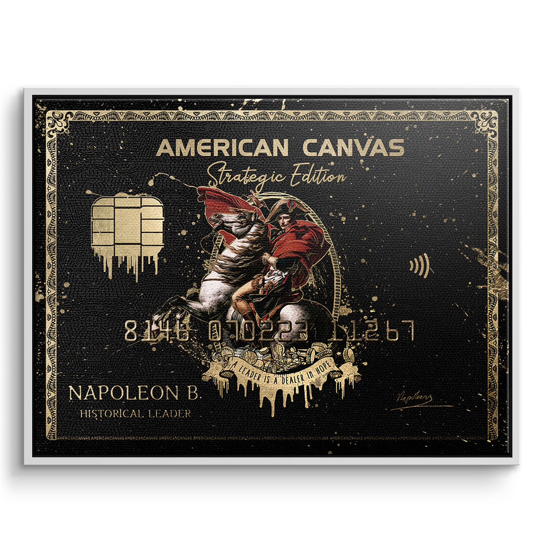 DOTCOMCANVAS Leinwandbild Royal American Canvas Napoleon im weißen Premium-Rahmen
