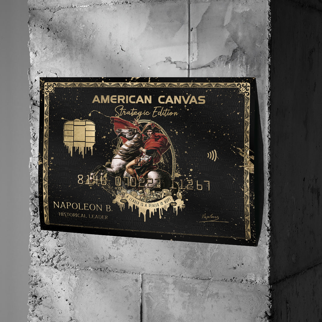Poster Royal American Canvas Napoleon an einer Betonwand