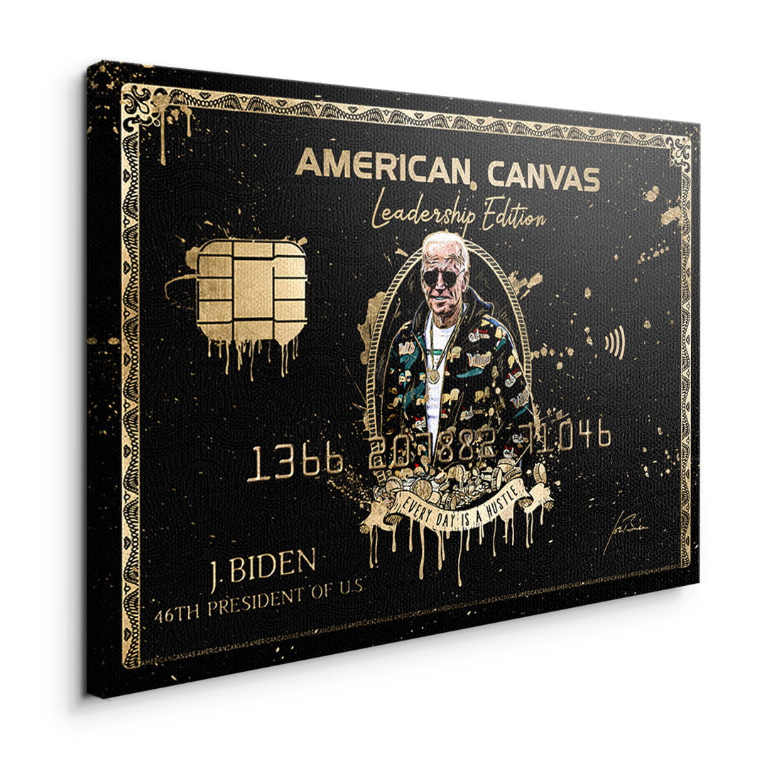 Seitenansicht des Leinwandbilds Royal American Canvas Joe Biden ohne Rahmen