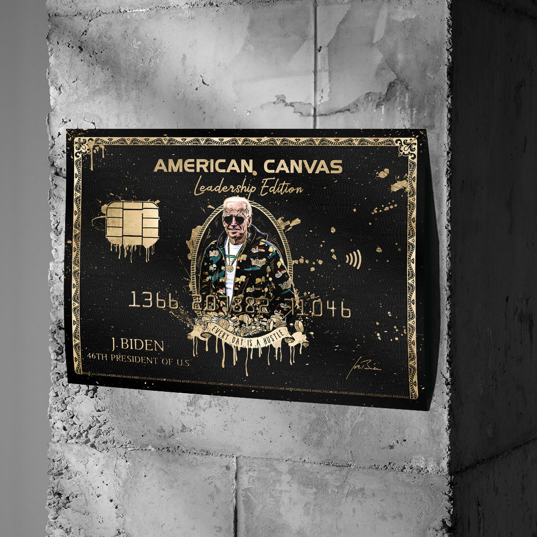 Poster Royal American Canvas Joe Biden an einer Betonwand