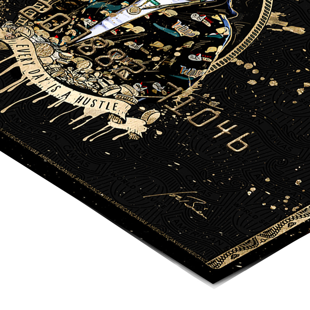 Eckdetail des Posters Royal American Canvas Joe Biden