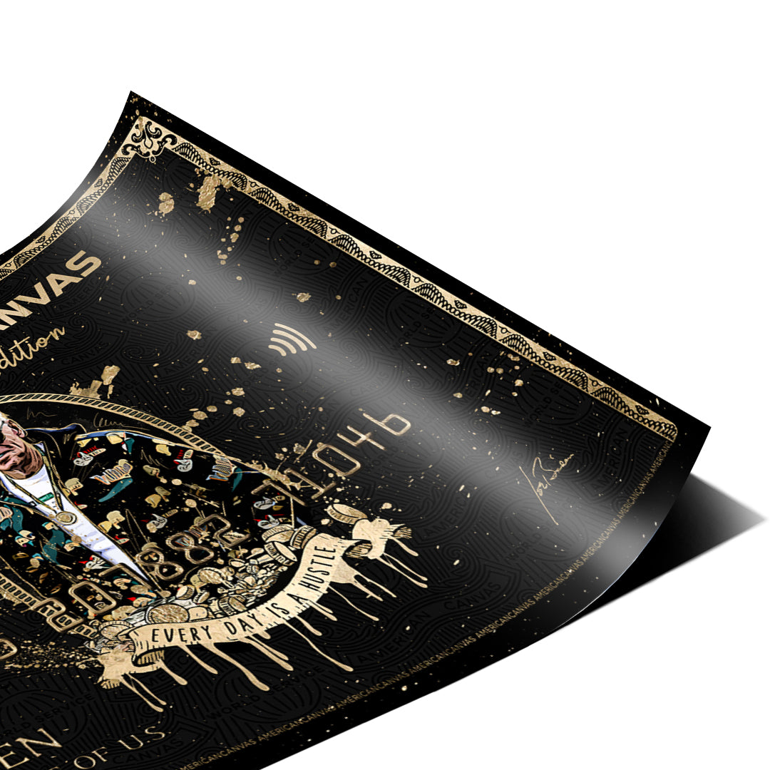 Eckdetail des Posters Royal American Canvas Joe Biden