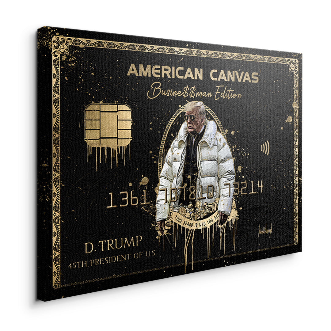 Seitenansicht des Leinwandbilds Royal American Canvas Trump ohne Rahmen