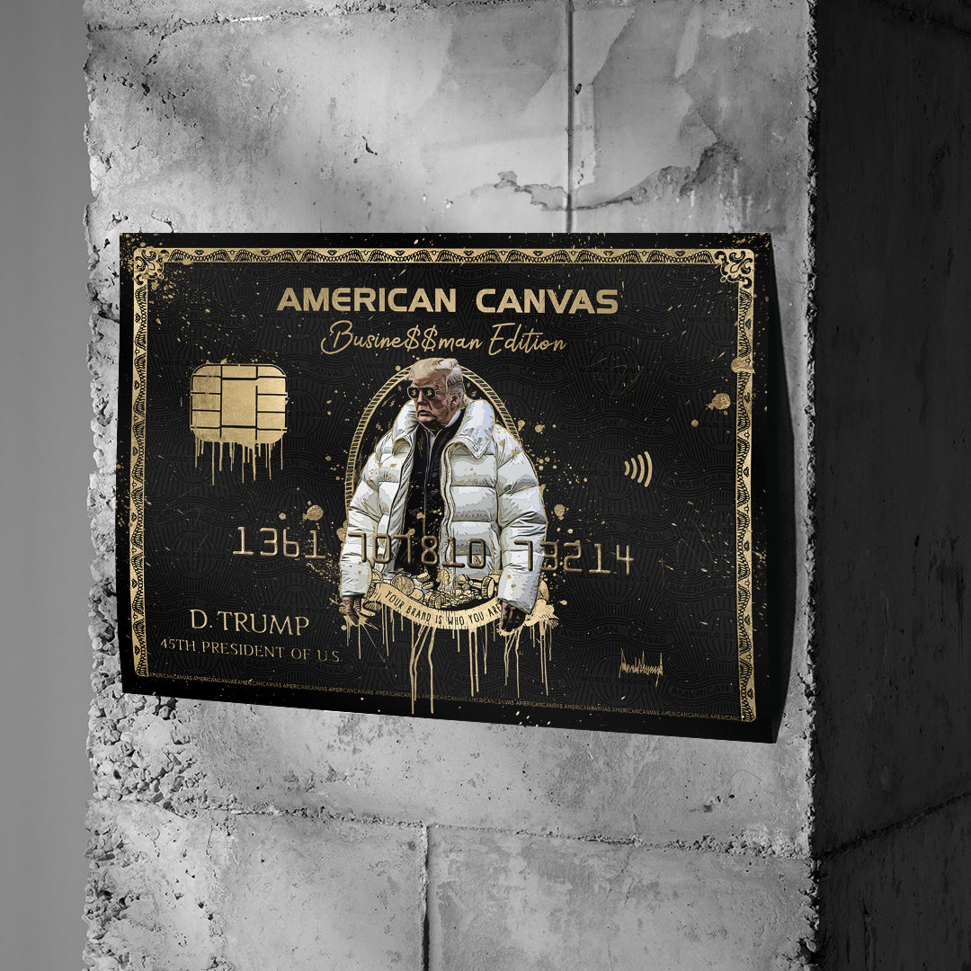 Poster Royal American Canvas Trump an einer Betonwand