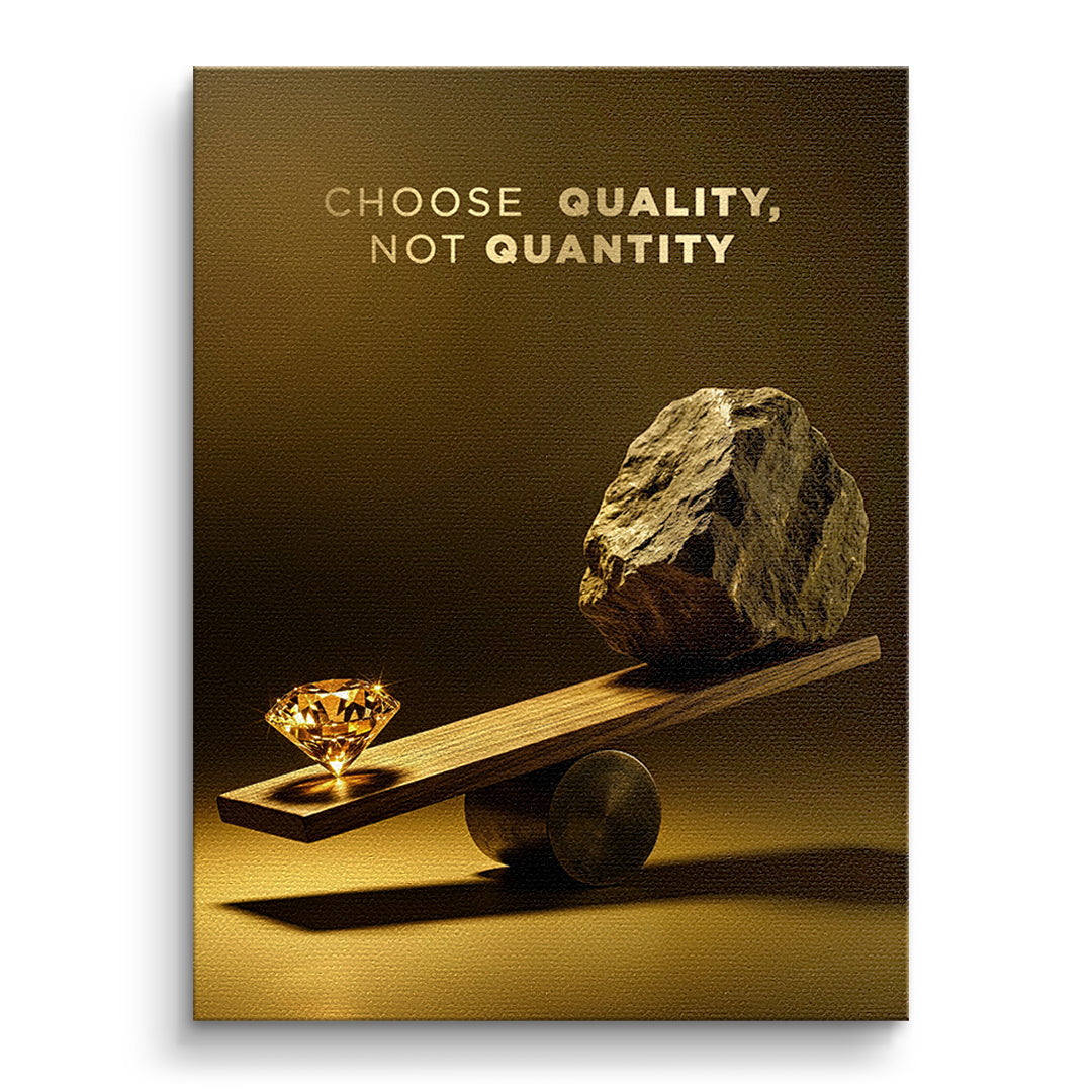 DOTCOMCANVAS Leinwandbild Choose Quality Gold Edition ohne Rahmen