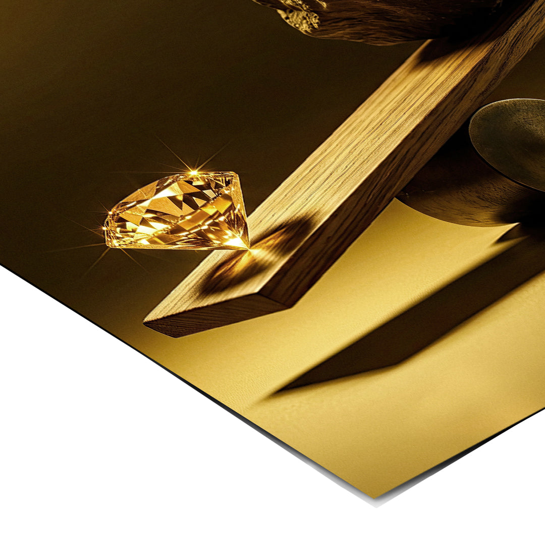 Eckdetail des Posters Choose Quality Gold Edition