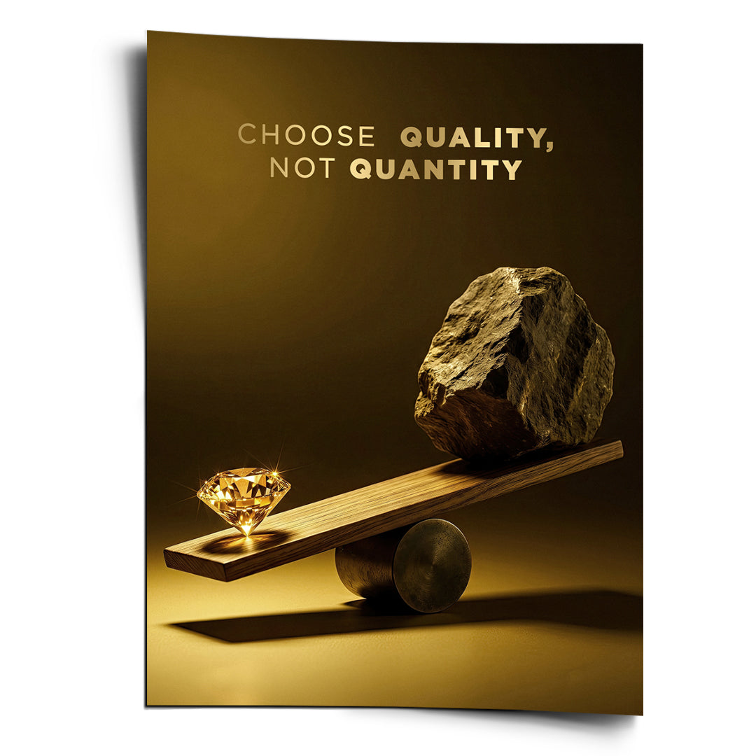 DOTCOMCANVAS Poster Choose Quality Gold Edition
