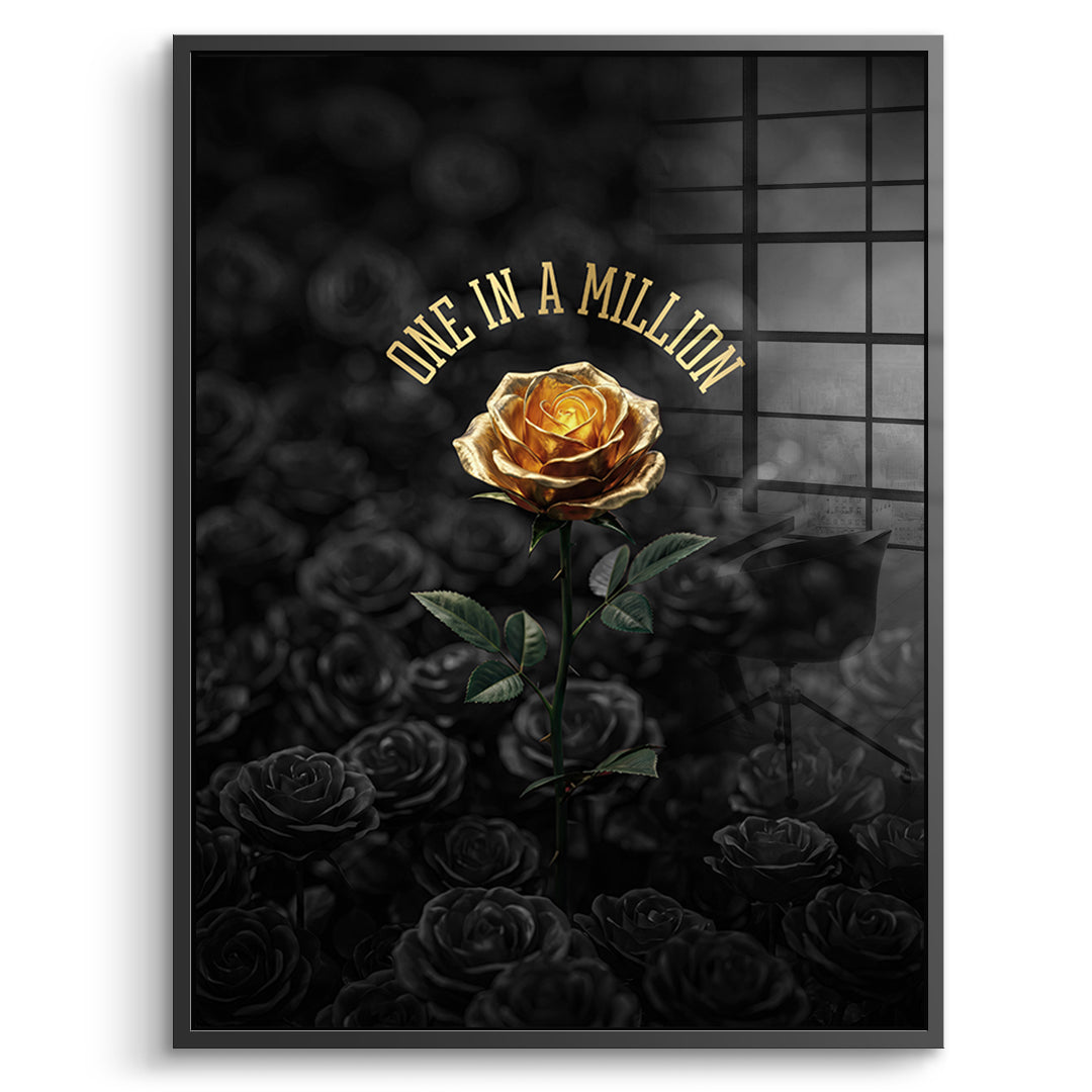 DOTCOMCANVAS Acrylglasbild One in a Million im schwarzen Premium-Rahmen
