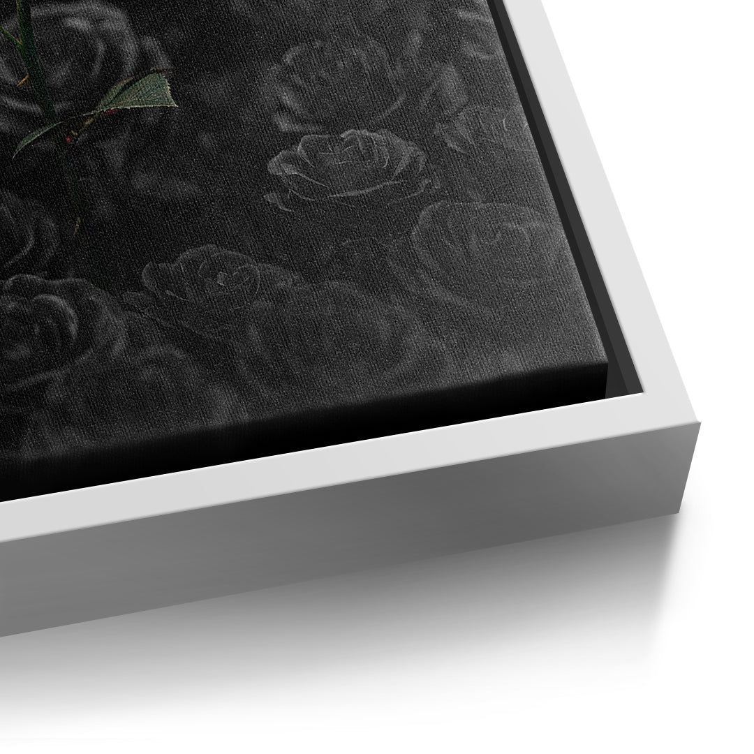 Detailaufnahme der Leinwandstruktur, One in a Million im weißen Rahmen