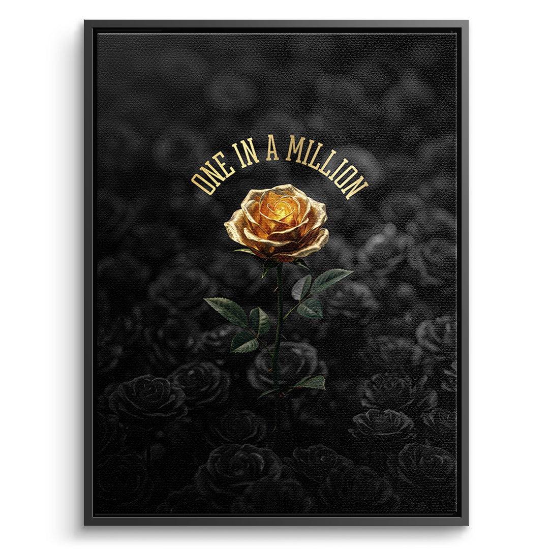 DOTCOMCANVAS Leinwandbild One in a Million im schwarzen Premium-Rahmen