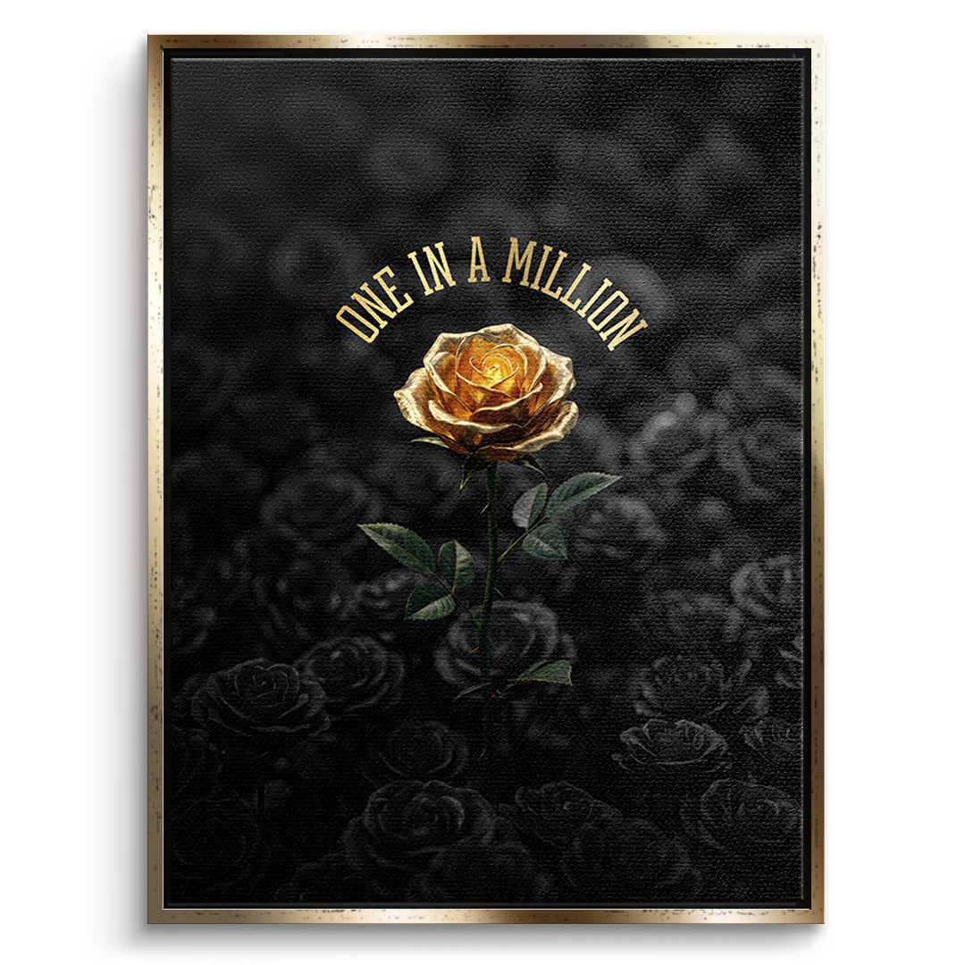 DOTCOMCANVAS Leinwandbild One in a Million im goldenen Premium-Rahmen