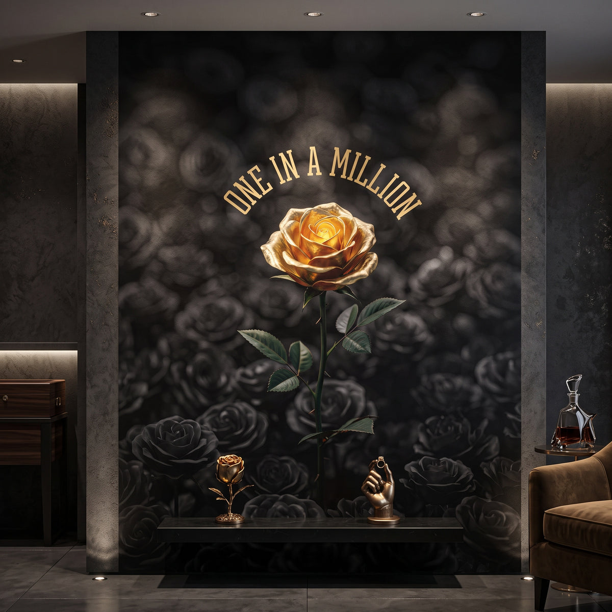 Poster One in a Million an der Wand eines modernen Wohnraums