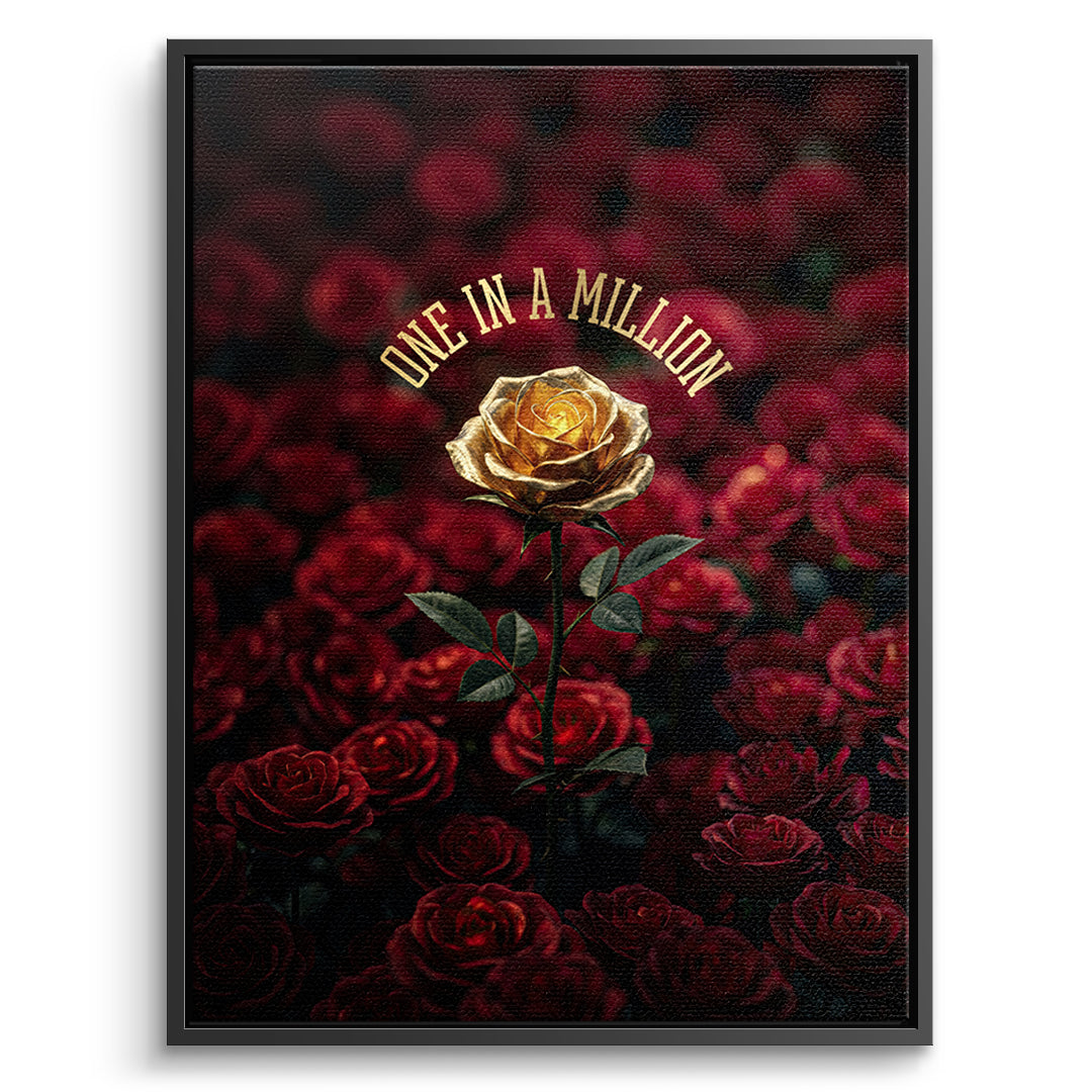 DOTCOMCANVAS Leinwandbild One in a Million in Red im schwarzen Premium-Rahmen