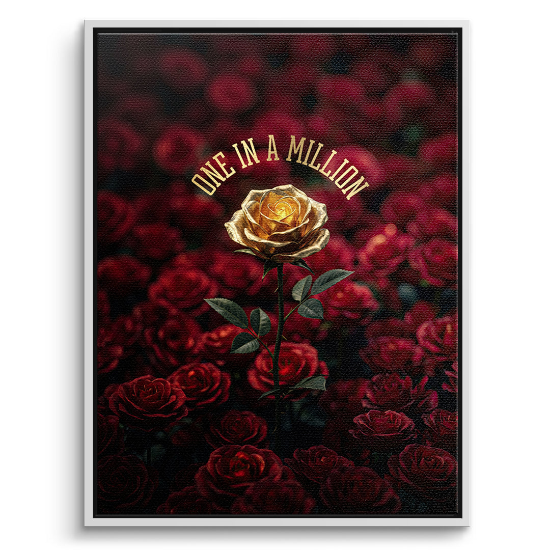 DOTCOMCANVAS Leinwandbild One in a Million in Red im weißen Premium-Rahmen