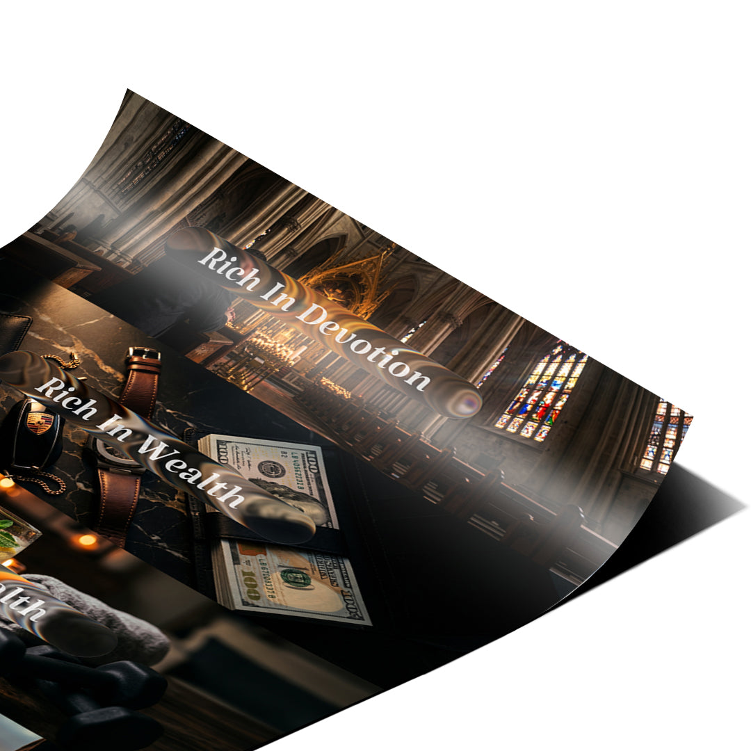 Eckdetail des Posters Rich In Life