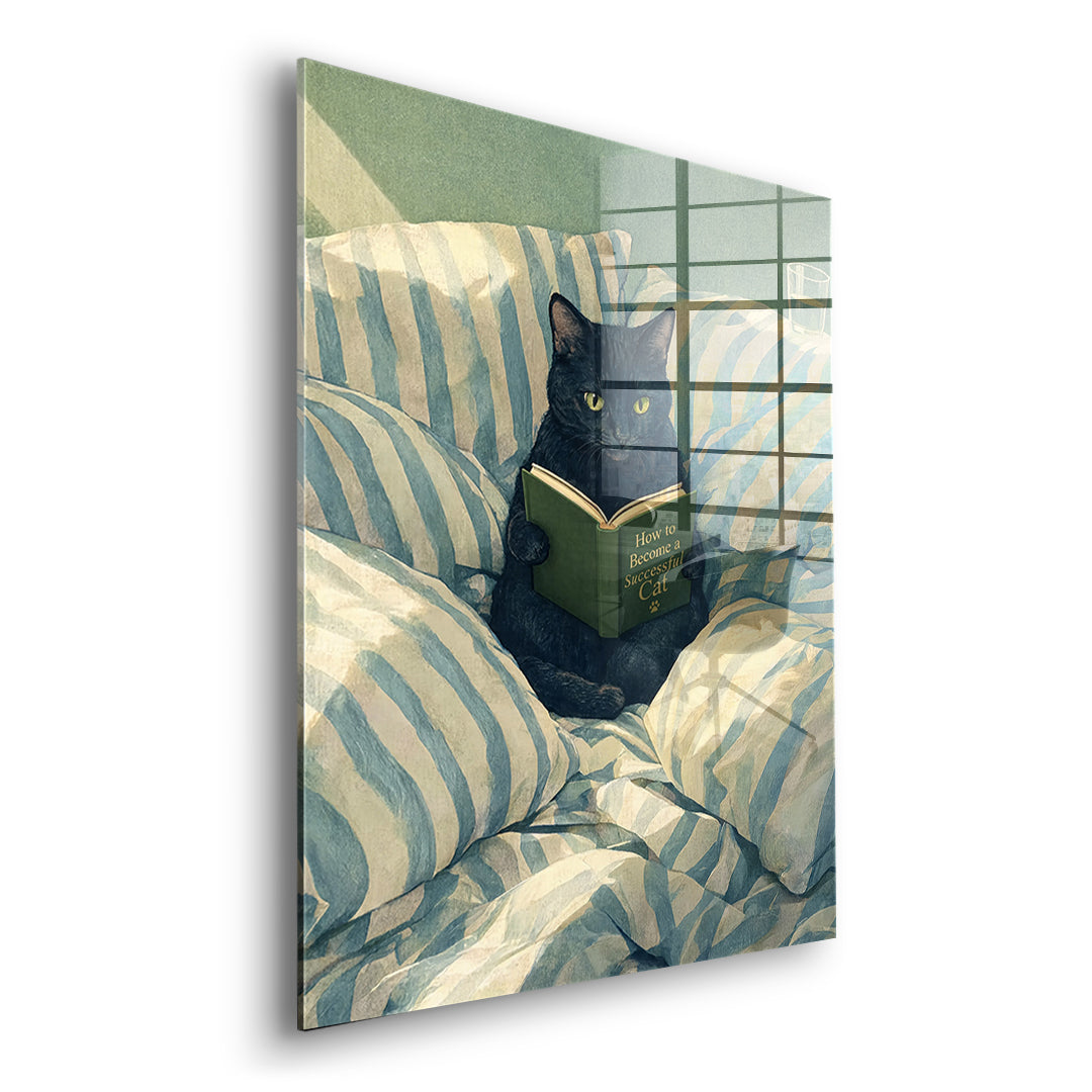 Seitenansicht des Acrylglasbilds How to Become a Successful Cat ohne Rahmen
