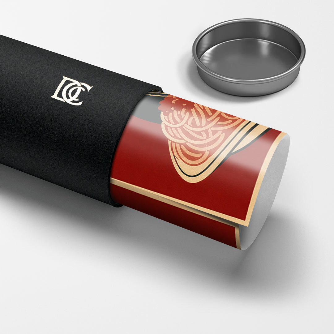 Poster More Spaghetti Less Upsetti in der Versandhülse