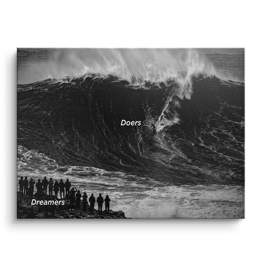 DOTCOMCANVAS Leinwandbild Doers VS Dreamers ohne Rahmen