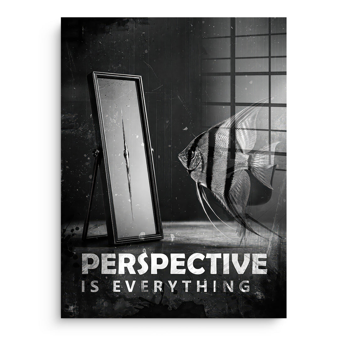 DOTCOMCANVAS Acrylglasbild Perspective Is Everything (Englisch) ohne Rahmen