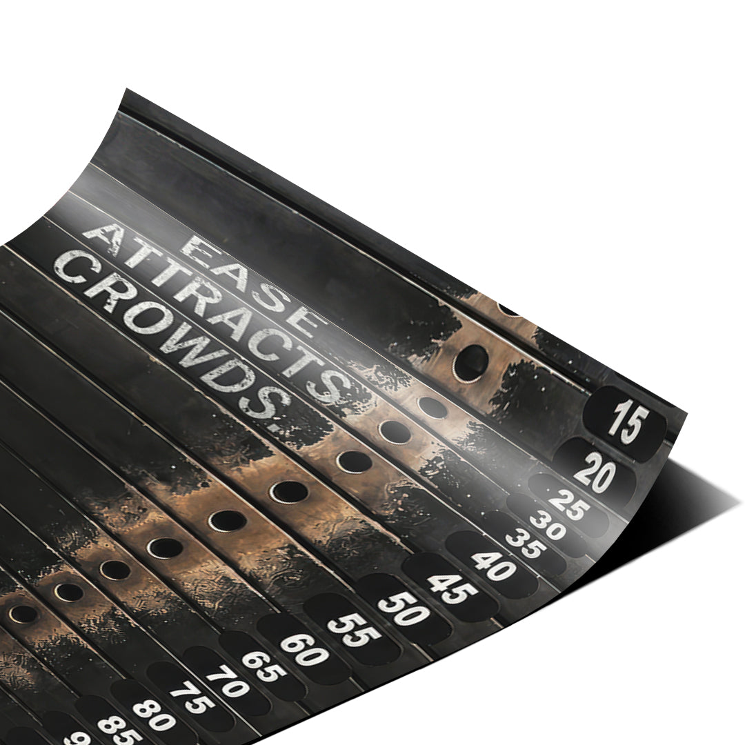 Eckdetail des Posters Weight Filter, Nahaufnahme