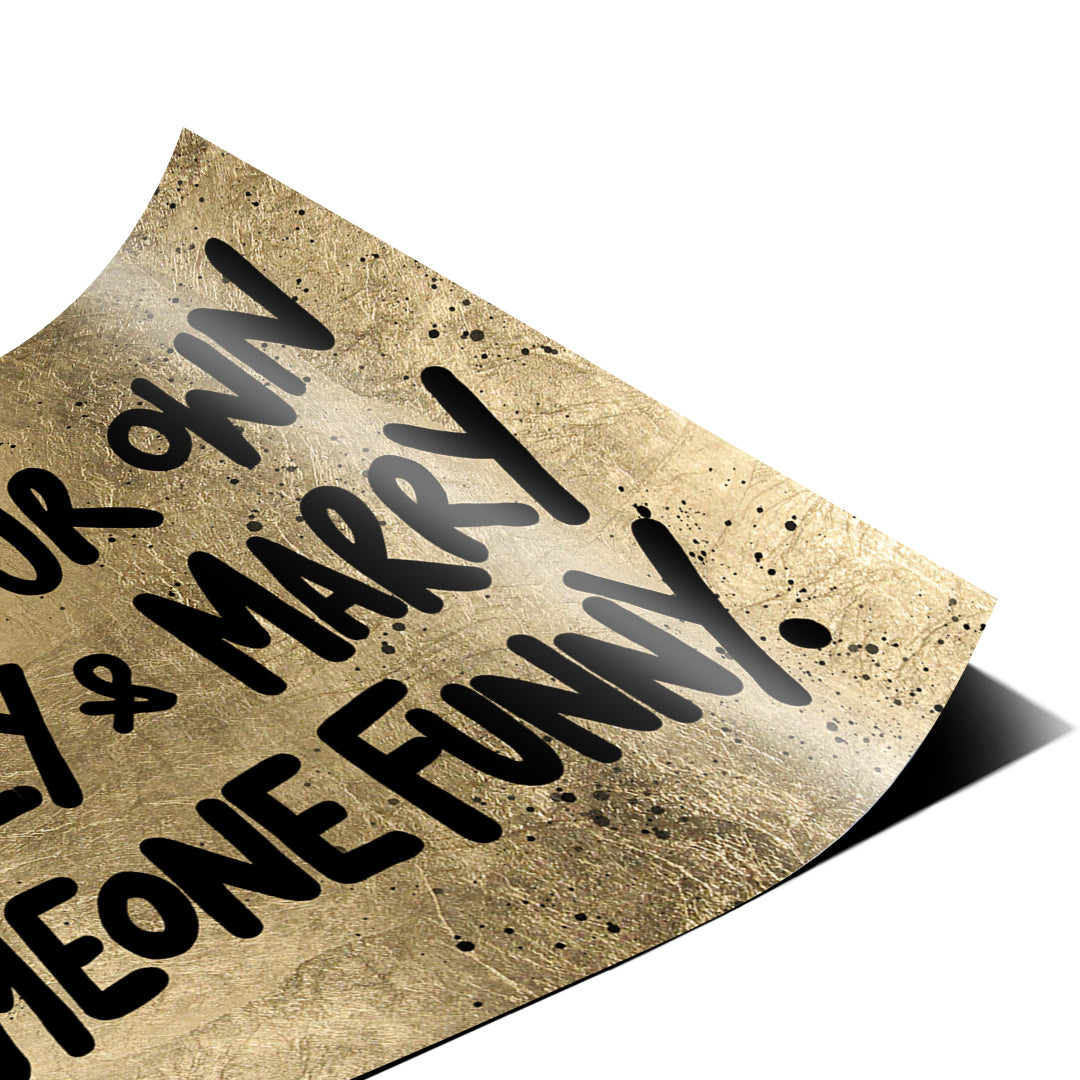 Eckdetail des Posters Make Your Own Money