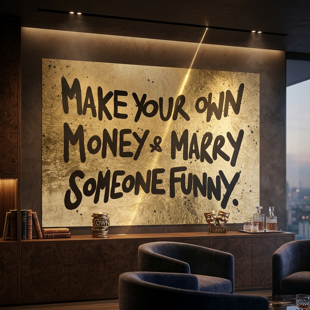 Poster Make Your Own Money an der Wand eines modernen Wohnraums