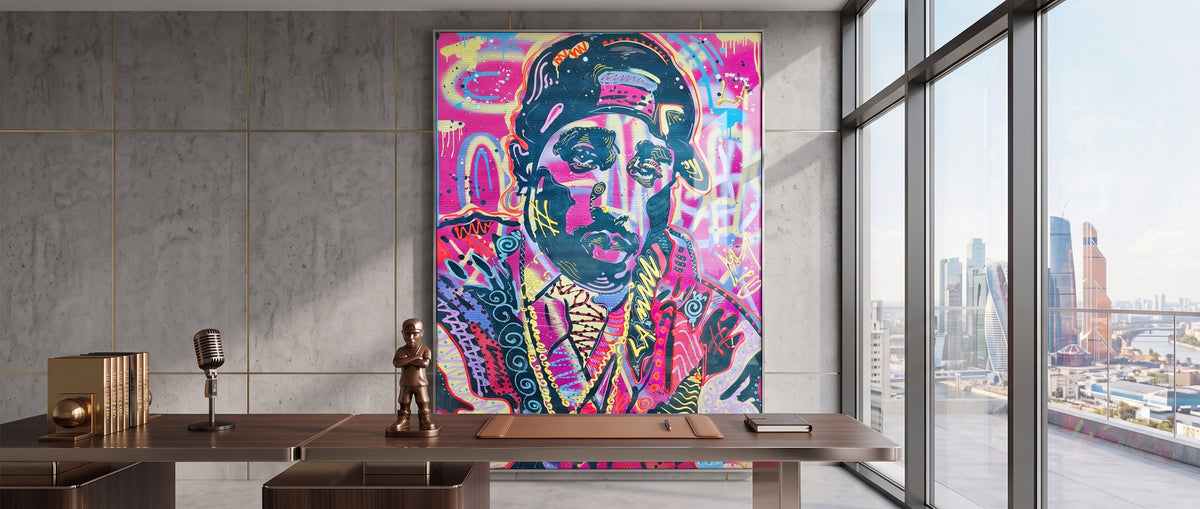 Acrylglasbild Neon Gentleman Website Banner