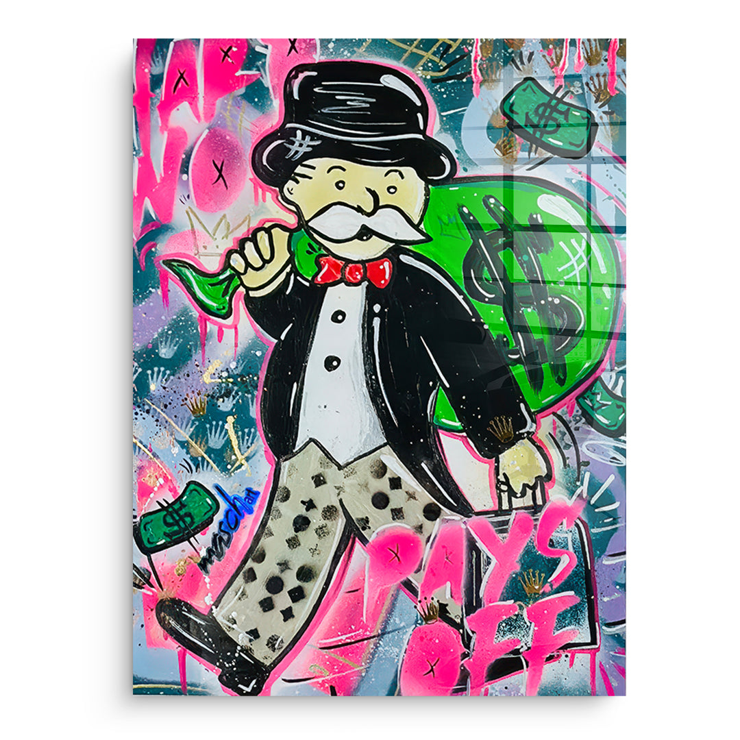 DOTCOMCANVAS Acrylglasbild Money Bags ohne Rahmen